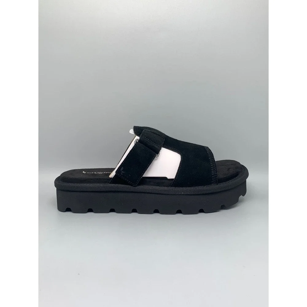Koolaburra by UGG Tizz Slide Black Platform Sandals 1167751 Women's Sz 9.5